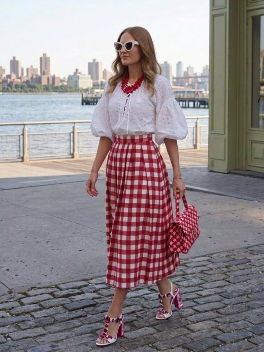 Italian ANTICA SARTORIA Cotton Popcorn Eyelets Top Positano Italy - Picture 1 of 11